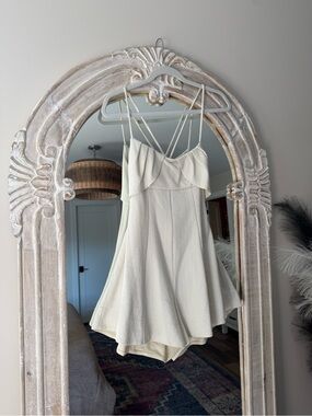 Free People Cream Tie-Detail Romper